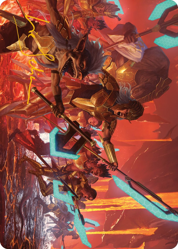 {A} Roar of Resistance Art Card (Gold-Stamped Signature) [Phyrexia: All Will Be One Art Series][GS AONE 034]