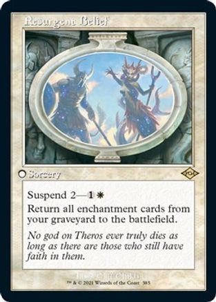 {R} Resurgent Belief (Retro Frame) (Foil Etched) (Foil) [Modern Horizons 2] [MH2 385]
