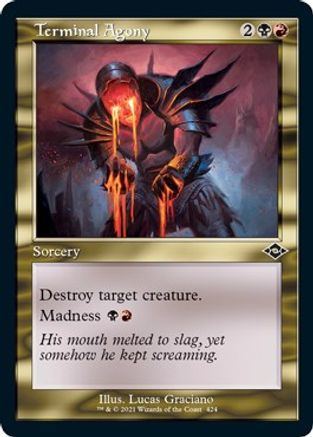 {C} Terminal Agony (Retro Frame) (Foil Etched) (Foil) [Modern Horizons 2] [MH2 424]