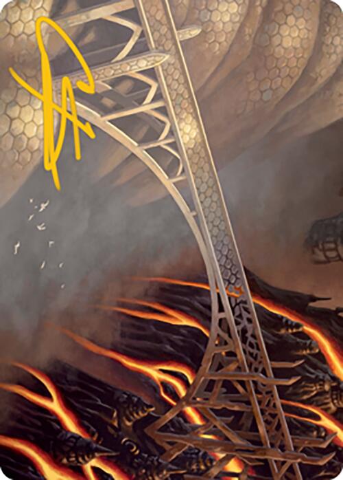 {A} Rustvale Bridge Art Card (Gold-Stamped Signature) [Modern Horizons 2 Art Series][GS AMH2 077]