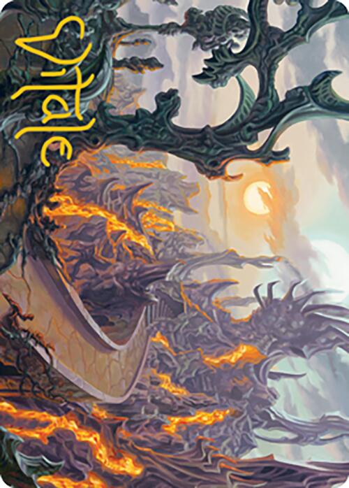 {A} Drossforge Bridge Art Card (Gold-Stamped Signature) [Modern Horizons 2 Art Series][GS AMH2 073]