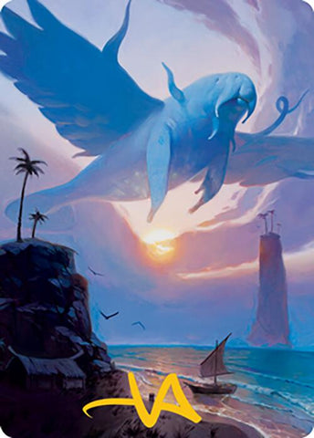 {A} Aeromoeba Art Card (Gold-Stamped Signature) [Modern Horizons 2 Art Series][GS AMH2 011]