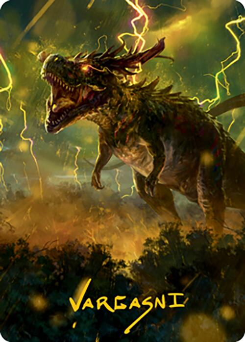 {A} Thrasta, Tempest's Roar Art Card (42) (Gold-Stamped Signature) [Modern Horizons 2 Art Series][GS AMH2 042]