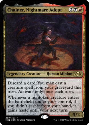 {R} Chainer, Nightmare Adept (Foil Etched) (Foil) [Modern Horizons 2] [MH2 289]