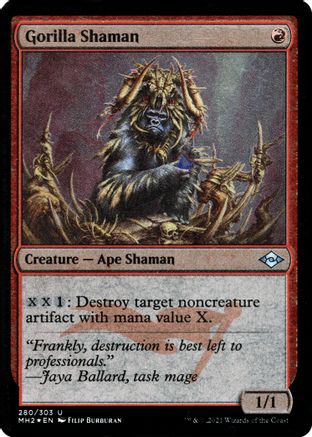 {C} Gorilla Shaman (Foil Etched) (Foil) [Modern Horizons 2] [MH2 280]