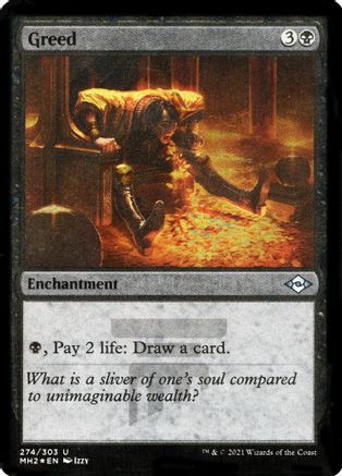 {C} Greed (Foil Etched) (Foil) [Modern Horizons 2] [MH2 274]
