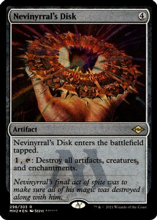 {R} Nevinyrral's Disk (Foil Etched) (Foil) [Modern Horizons 2] [MH2 298]