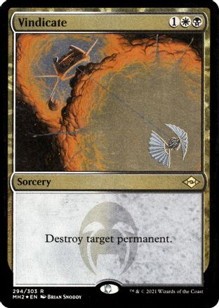 {R} Vindicate (Foil Etched) (Foil) [Modern Horizons 2] [MH2 294]