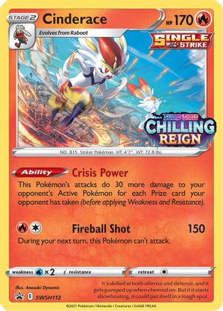 [PKM] Cinderace (SWSH112) [Sword & Shield: Black Star Promos]
