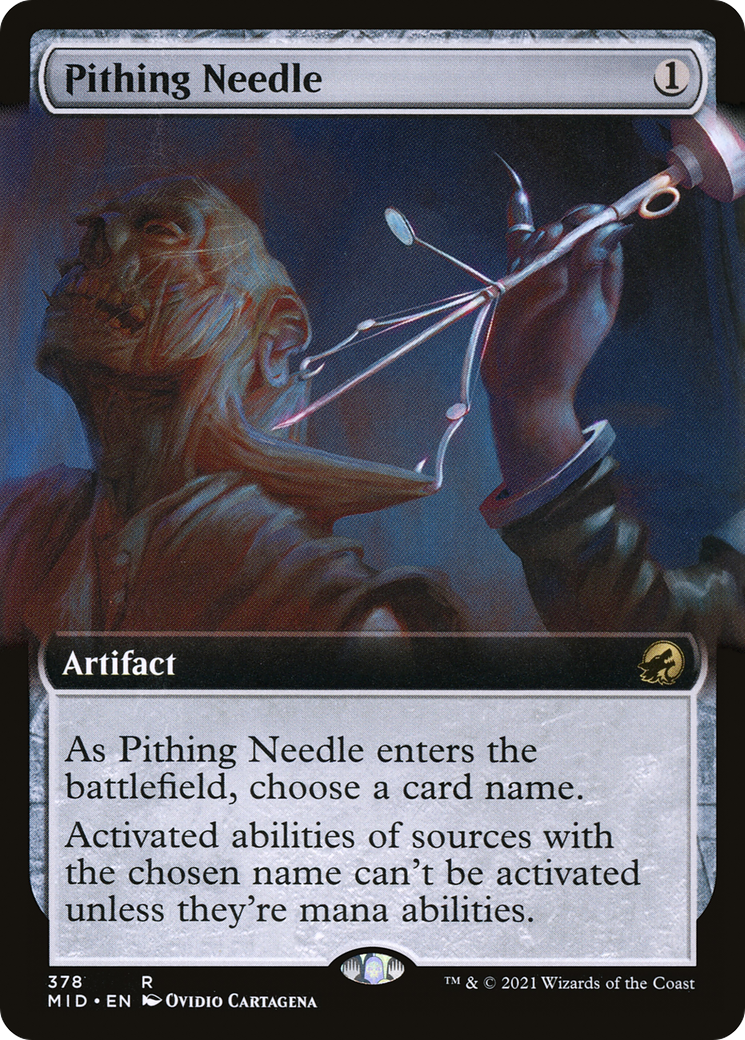 {R} Pithing Needle (Extended Art) [Innistrad: Midnight Hunt][MID 378]