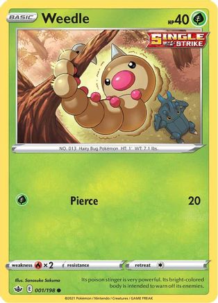 [PKM-C] Weedle (001/198) [Sword & Shield: Chilling Reign]