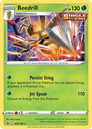 [PKM] Beedrill (003/198) [Sword & Shield: Chilling Reign]