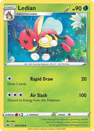 [PKM] Ledian (005/198) [Sword & Shield: Chilling Reign]