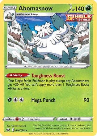 [PKM-R] Abomasnow (010/198) [Sword & Shield: Chilling Reign]