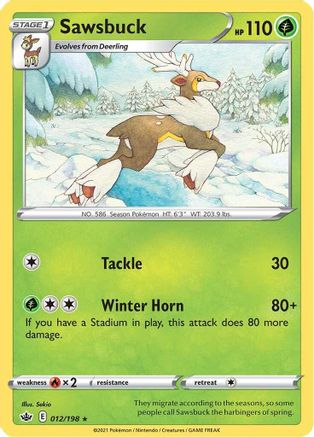 [PKM] Sawsbuck (012/198) [Sword & Shield: Chilling Reign]