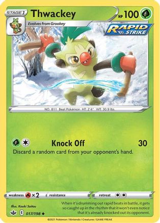 [PKM] Thwackey (017/198) [Sword & Shield: Chilling Reign]