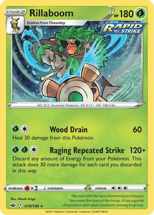[PKM-R] Rillaboom (018/198) [Sword & Shield: Chilling Reign]