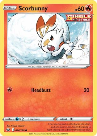 [PKM-C] Scorbunny (026/198) [Sword & Shield: Chilling Reign]
