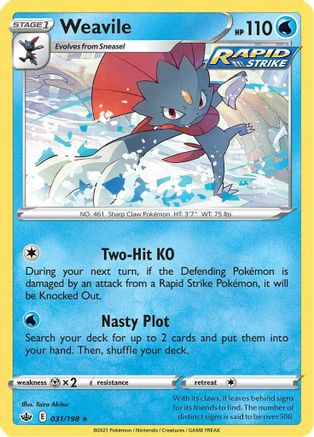 [PKM] Weavile (031/198) [Sword & Shield: Chilling Reign]