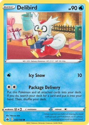 [PKM] Delibird (032/198) [Sword & Shield: Chilling Reign]