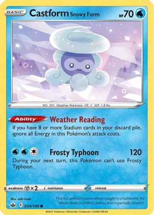 [PKM] Castform Snowy Form (034/198) [Sword & Shield: Chilling Reign]