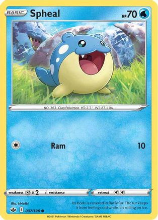 [PKM] Spheal (037/198) [Sword & Shield: Chilling Reign]