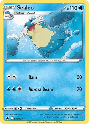[PKM] Sealeo (038/198) [Sword & Shield: Chilling Reign]