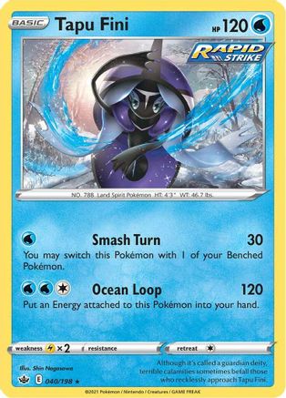 [PKM-R] Tapu Fini (040/198) [Sword & Shield: Chilling Reign]