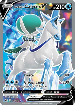 [PKM-R] Ice Rider Calyrex V (163/198) [Sword & Shield: Chilling Reign]
