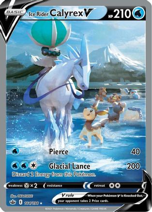 [PKM] Ice Rider Calyrex V (164/198) [Sword & Shield: Chilling Reign]