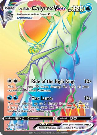 [PKM-R] Ice Rider Calyrex VMAX (202/198) [Sword & Shield: Chilling Reign]