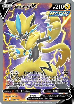 [PKM] Zeraora V (165/198) [Sword & Shield: Chilling Reign]