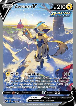 [PKM] Zeraora V (166/198) [Sword & Shield: Chilling Reign]