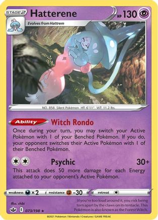 [PKM] Hatterene (073/198) [Sword & Shield: Chilling Reign]