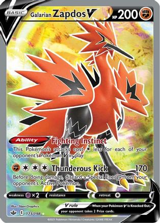 [PKM] Galarian Zapdos V (173/198) [Sword & Shield: Chilling Reign]
