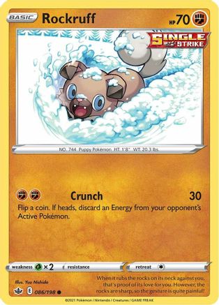 [PKM] Rockruff (086/198) [Sword & Shield: Chilling Reign]