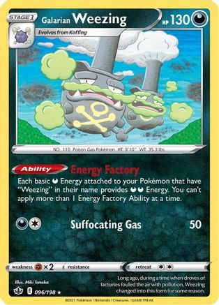 [PKM-R] Galarian Weezing (096/198) [Sword & Shield: Chilling Reign]