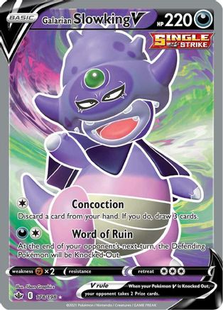 [PKM-R] Galarian Slowking V (178/198) [Sword & Shield: Chilling Reign]