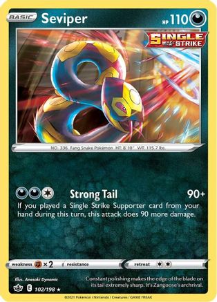 [PKM] Seviper (102/198) [Sword & Shield: Chilling Reign]