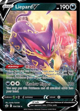 [PKM] Liepard V (104/198) [Sword & Shield: Chilling Reign]