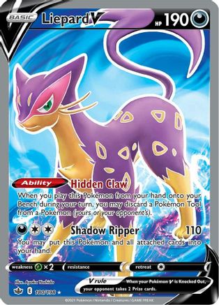 [PKM] Liepard V (180/198) [Sword & Shield: Chilling Reign]