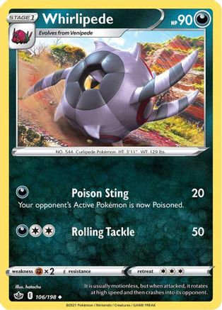 [PKM] Whirlipede (106/198) [Sword & Shield: Chilling Reign]