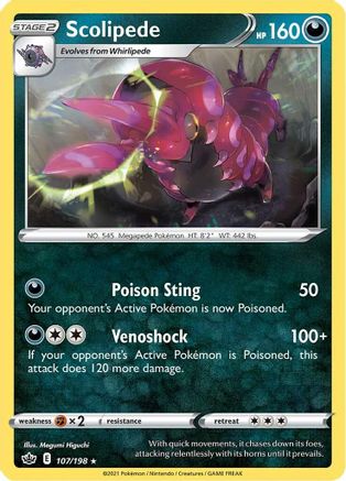 [PKM] Scolipede (107/198) [Sword & Shield: Chilling Reign]