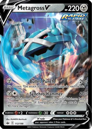 [PKM-R] Metagross V (112/198) [Sword & Shield: Chilling Reign]