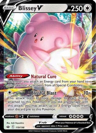 [PKM] Blissey V (119/198) [Sword & Shield: Chilling Reign]