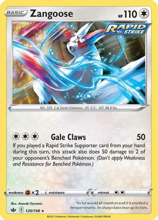 [PKM] Zangoose (120/198) [Sword & Shield: Chilling Reign]