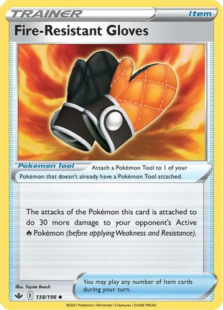 [PKM] Fire-Resistant Gloves (138/198) [Sword & Shield: Chilling Reign]