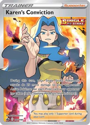 [PKM] Karen's Conviction (193/198) [Sword & Shield: Chilling Reign]