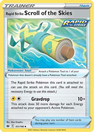 [PKM] Rapid Strike Scroll of the Skies (151/198) [Sword & Shield: Chilling Reign]