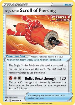 [PKM] Single Strike Scroll of Piercing (154/198) [Sword & Shield: Chilling Reign]
